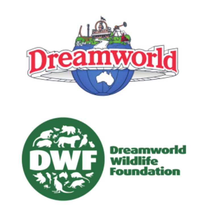 Dreamworld logo and Dreamworld Wildlife Foundation logo