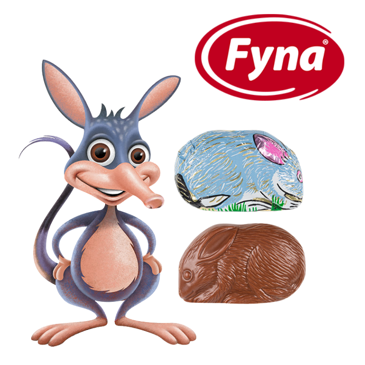 Fyna Australian Bush Babies chocolates Bilby