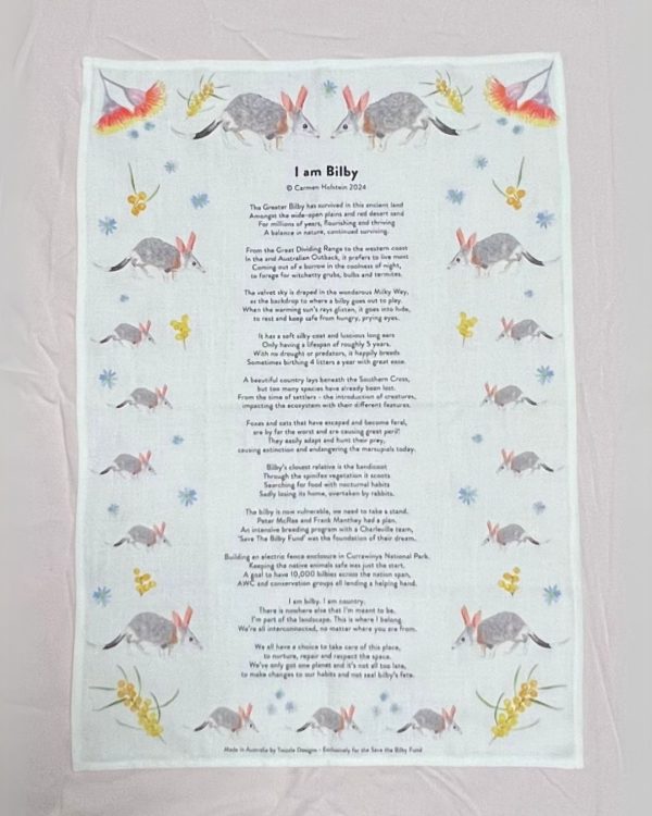 "I am Bilby" Tea-towel - Image 2