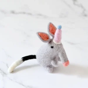 Felt Bilby wearing a Party Hat