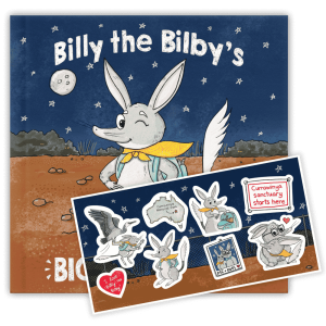 Billy the Bilby Storybook + Sticker Gift Bundle