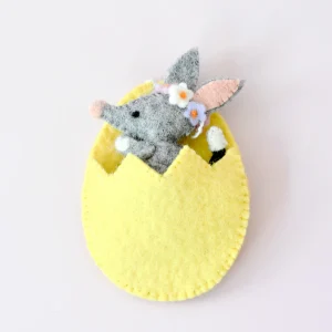 Felt Easter Bilby in Egg Pouch